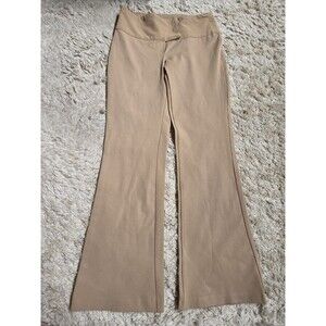 ILU Juniors Flare Bottom Dress Pants Tan Size 3 Hook & Eye Clean Girl Minimalist